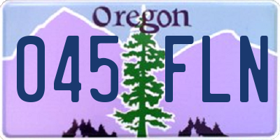 OR license plate 045FLN