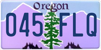 OR license plate 045FLQ
