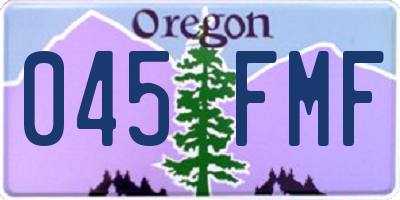 OR license plate 045FMF