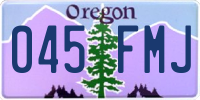 OR license plate 045FMJ