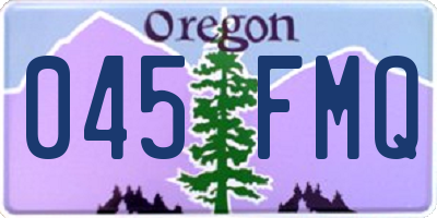 OR license plate 045FMQ