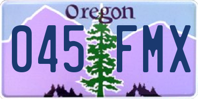 OR license plate 045FMX