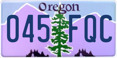 OR license plate 045FQC