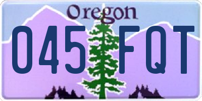 OR license plate 045FQT