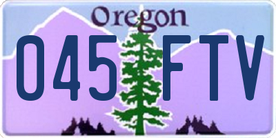 OR license plate 045FTV