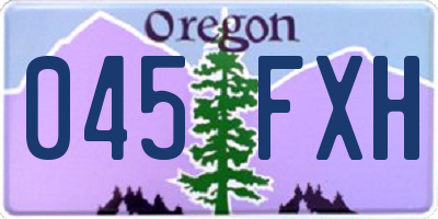 OR license plate 045FXH