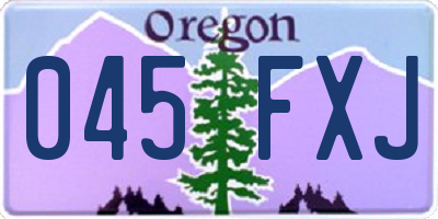 OR license plate 045FXJ