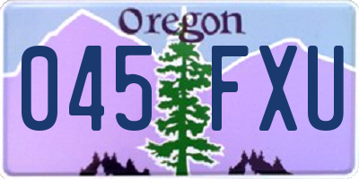 OR license plate 045FXU