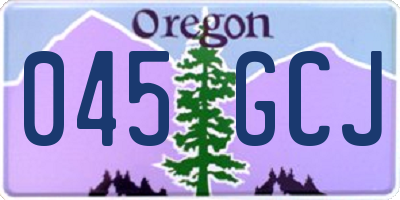 OR license plate 045GCJ