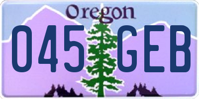 OR license plate 045GEB