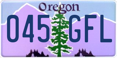 OR license plate 045GFL