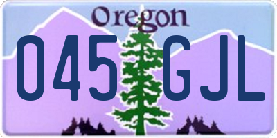 OR license plate 045GJL