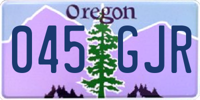 OR license plate 045GJR