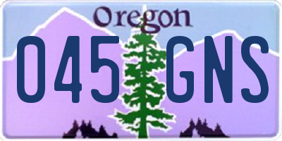 OR license plate 045GNS
