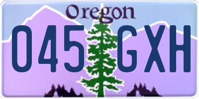 OR license plate 045GXH