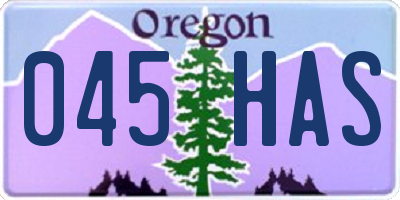 OR license plate 045HAS