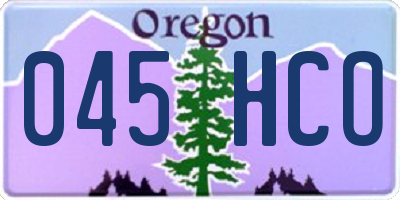 OR license plate 045HCO