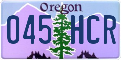 OR license plate 045HCR