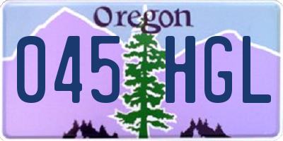 OR license plate 045HGL