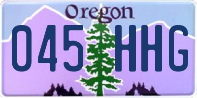 OR license plate 045HHG