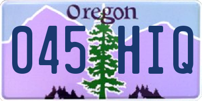 OR license plate 045HIQ