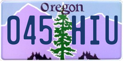OR license plate 045HIU