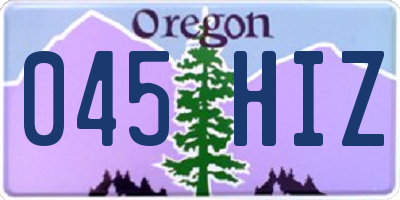 OR license plate 045HIZ