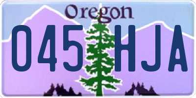 OR license plate 045HJA