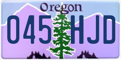 OR license plate 045HJD