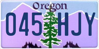 OR license plate 045HJY