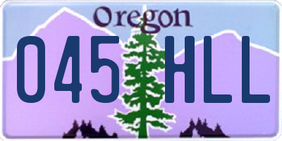 OR license plate 045HLL