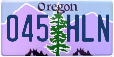 OR license plate 045HLN