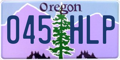 OR license plate 045HLP