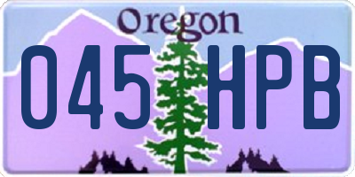 OR license plate 045HPB
