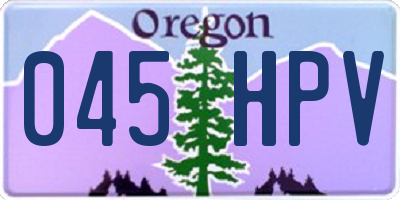 OR license plate 045HPV