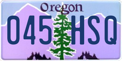 OR license plate 045HSQ