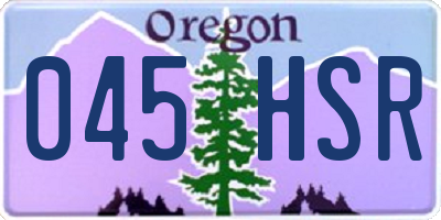 OR license plate 045HSR