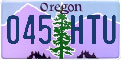 OR license plate 045HTU