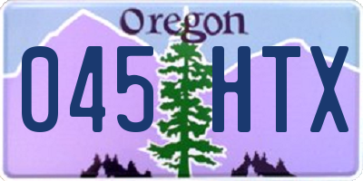 OR license plate 045HTX