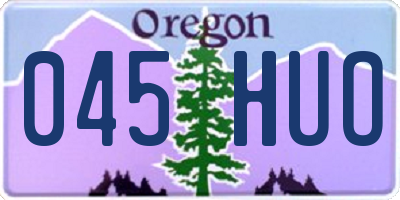OR license plate 045HUO