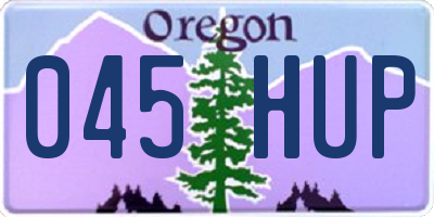 OR license plate 045HUP