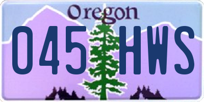 OR license plate 045HWS