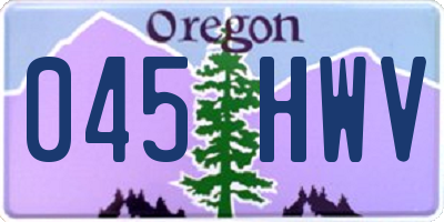 OR license plate 045HWV