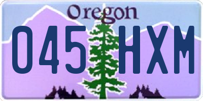 OR license plate 045HXM