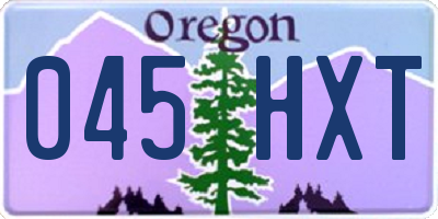 OR license plate 045HXT