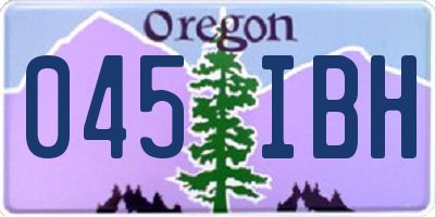 OR license plate 045IBH