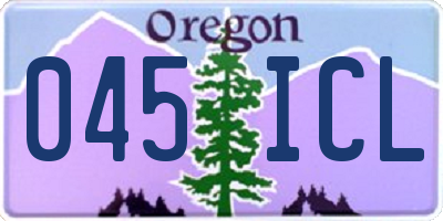 OR license plate 045ICL