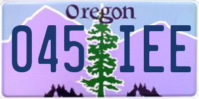 OR license plate 045IEE