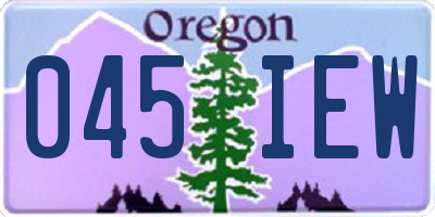 OR license plate 045IEW