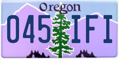 OR license plate 045IFI